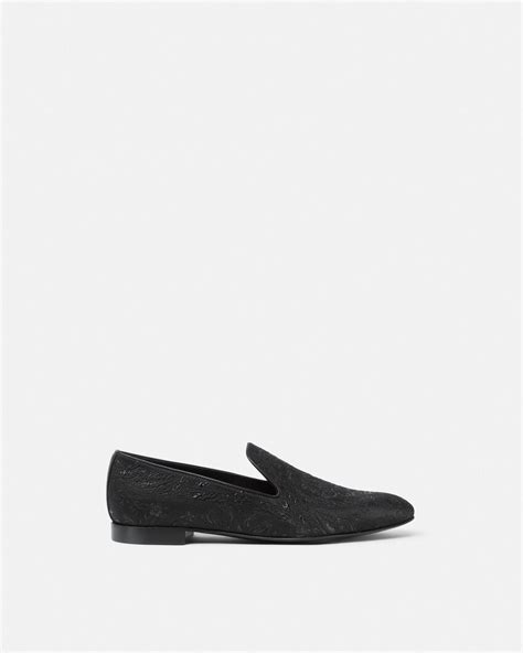 Barocco Jacquard Slippers Black,Silver 